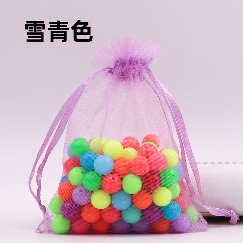 透明白色巾着袋糸袋通気性ジュエリーギフト収納包装袋化粧品包装網糸袋卸売り|undefined