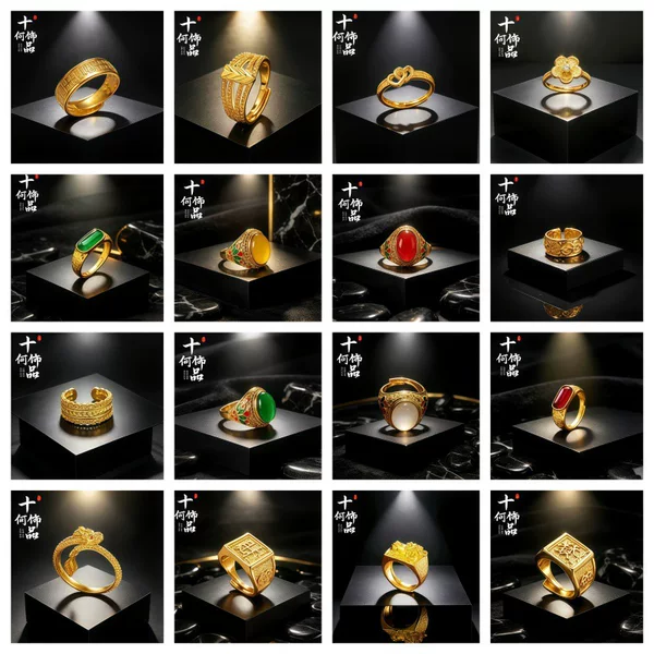[Factory wholesale and drop shipping] New Chinese-style gold-plated open ring for women and men, featuring a lucky character, dragon pattern, and a Pixiu charm to attract wealth