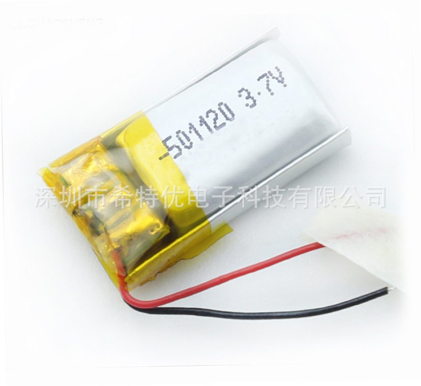 厂家直供501120充电051120聚合物锂电池蓝牙耳机3.7V聚合物锂电池