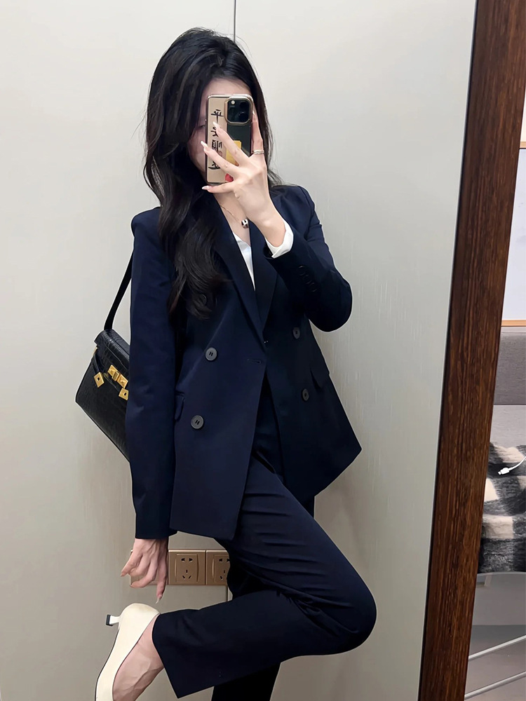 Professional Women's Three-piece Suit Casual Spring Autumn Set_voghion.com