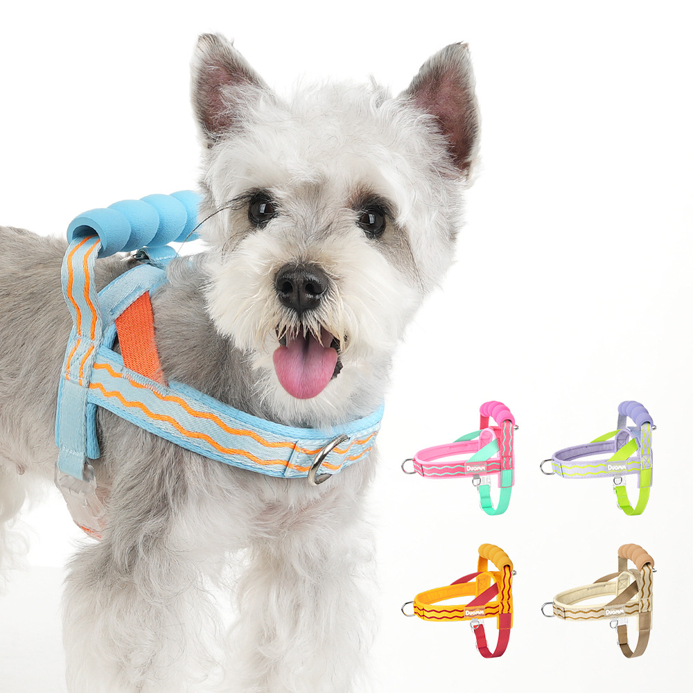 Fashionable Dog Leash New Style Dog Harness With Foam Handle Easy To Lift For Small And Medium Sized Dogs_voghion.com