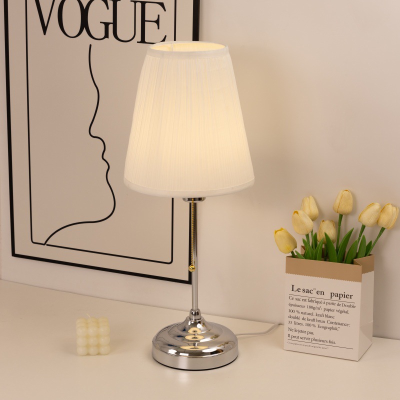 Electroplated silver-pull switch-warm light