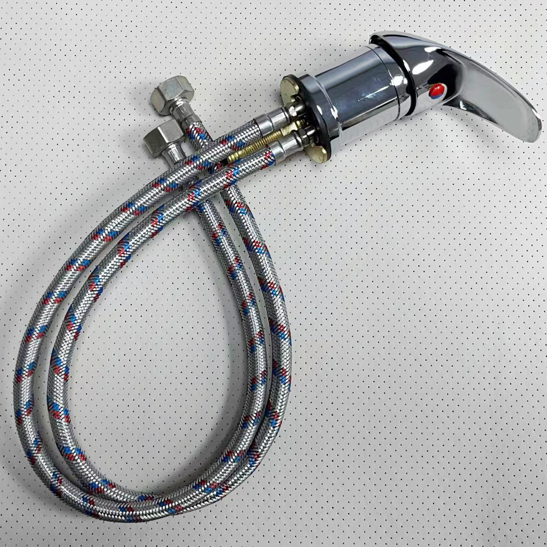 Hair salon shampoo faucet, hair salon shampoo bed hot and cold faucet switch with showerhead hose, shower bed accessories Specification drawing