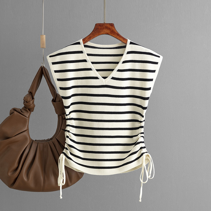 210g Weight Sleeveless Sleeve Length Viscose fiber Fabric Type Regular Top Length T-shirt Tops Type Daily Occasion V Neck Neckline Slim Fit Type Solid Color Pattern Summer Season Women's Gender Simple Style Style Wholesale Women's Simple Style Solid Color Sleeveless T-Shirts 5