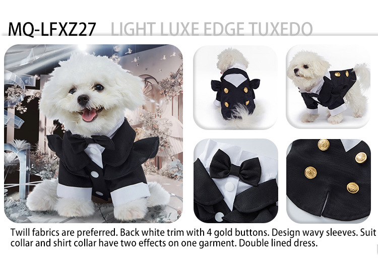 Formel hundeskjorte med slips til bryllup og jul_voghion.com