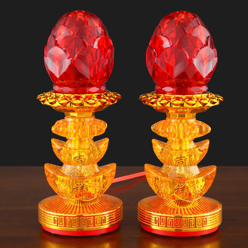 Plug in Lamp supply crystal Long light household Worship Guan Yu Fortuna Lights LED Lamp supply Electronics candle