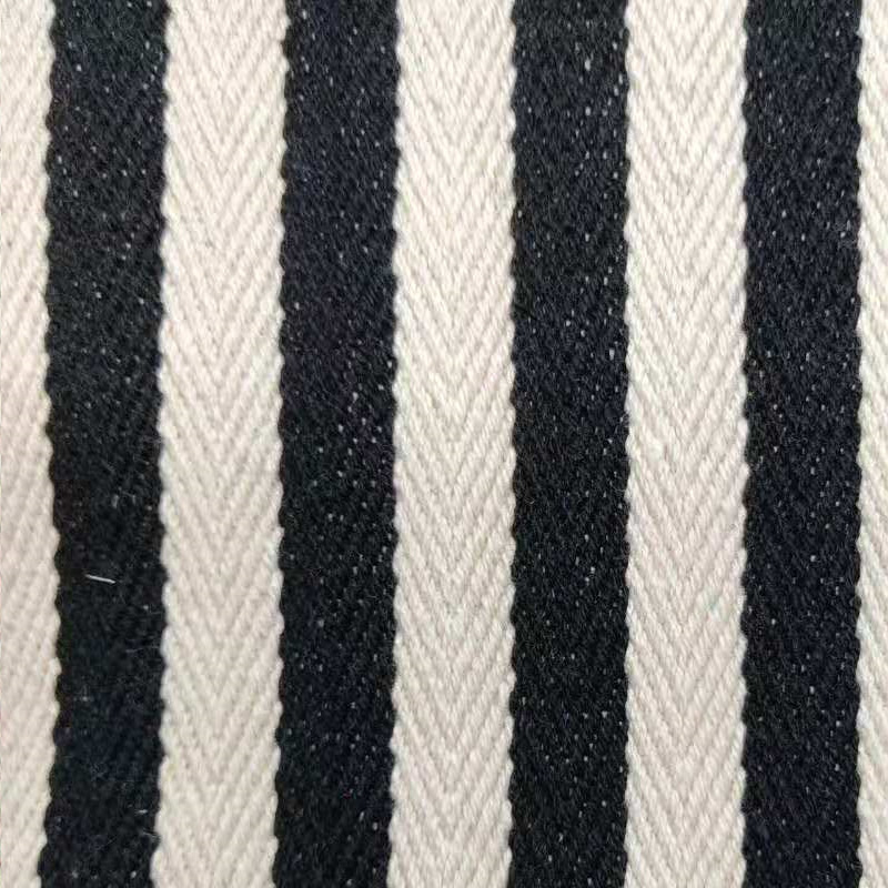 現物はポリエステル綿の色織の人の字のキャンバスの生地の手提げ袋の靴の材料の家庭装飾の布の抱き枕の生地を供給します。|undefined