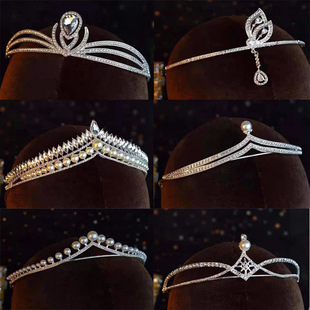 Fashion Princess Crown Party Banquet Birthday Crown Bride Master Wedding Dress Crown Hair Accessories Queen Dress Crown