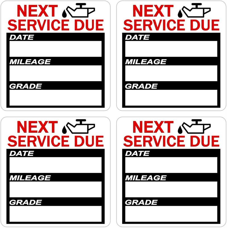 In stock wholesale 2-inch car oil replacement and maintenance service reminder sticker adhesive label sticker In stock wholesale 2-inch car oil replacement and maintenance service reminder sticker adhesive label sticker