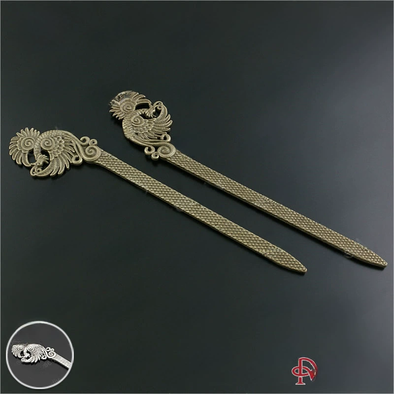 Retro metal accessory, accessories, Chinese hairpin, material handmade, 133×35mm
