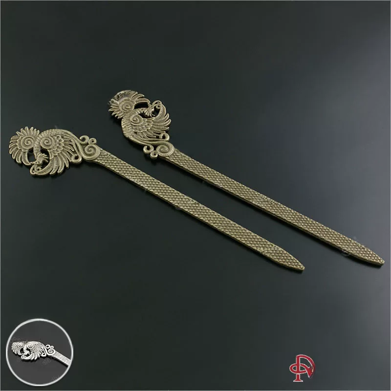 Retro metal accessory, accessories, Chinese hairpin, material handmade, 133×35mm