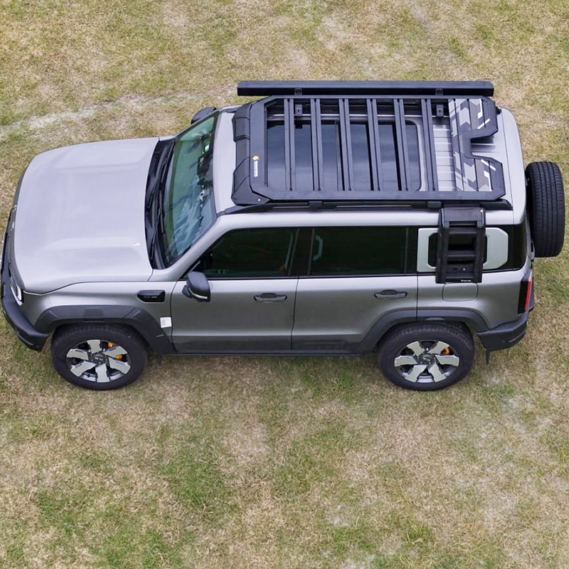 Beijing BJ40 roof rack side ladder schoolbag side account explorer car modified aluminum alloy roof platform