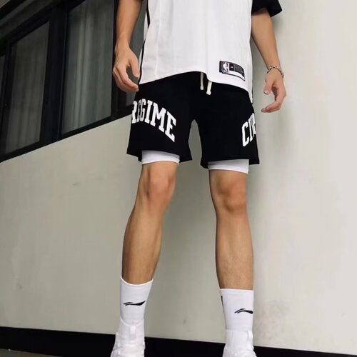 Leisure sports shorts for men, summer five-pocket pants, loose letter printed pants, trendy brand fashionable men's pants