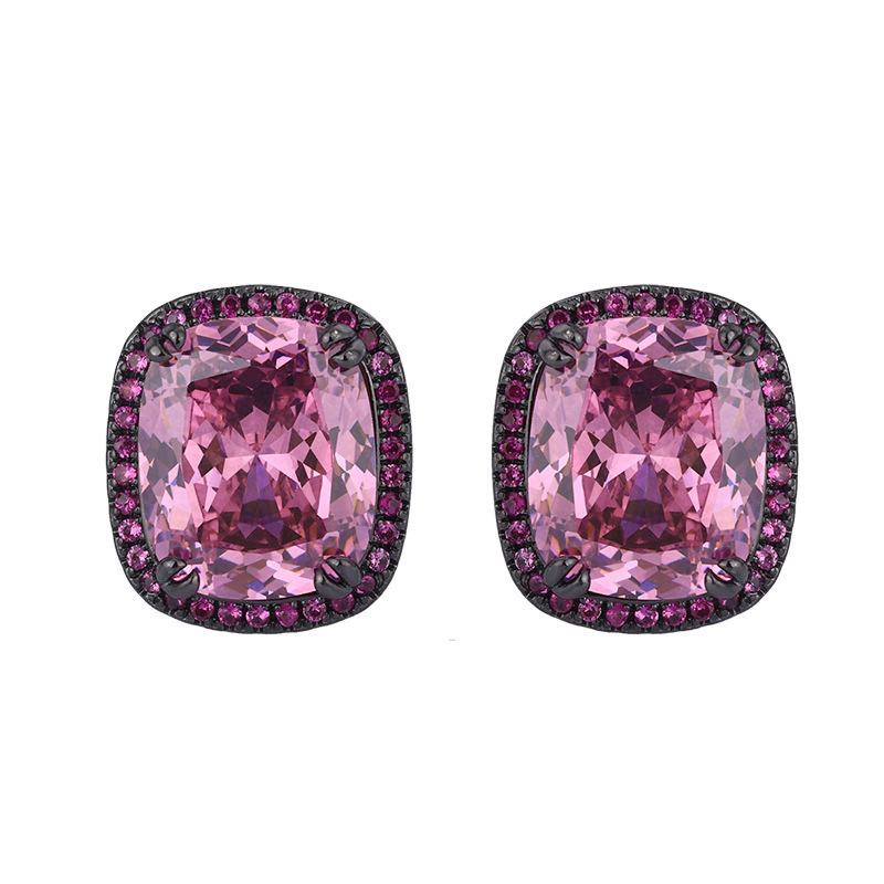 2024 nuevo estilo Zhuang Shengsheng joyería fondo de cobre chapado en oro simulación nido de pájaro cortado rosa seca traje retro mujer 15*20