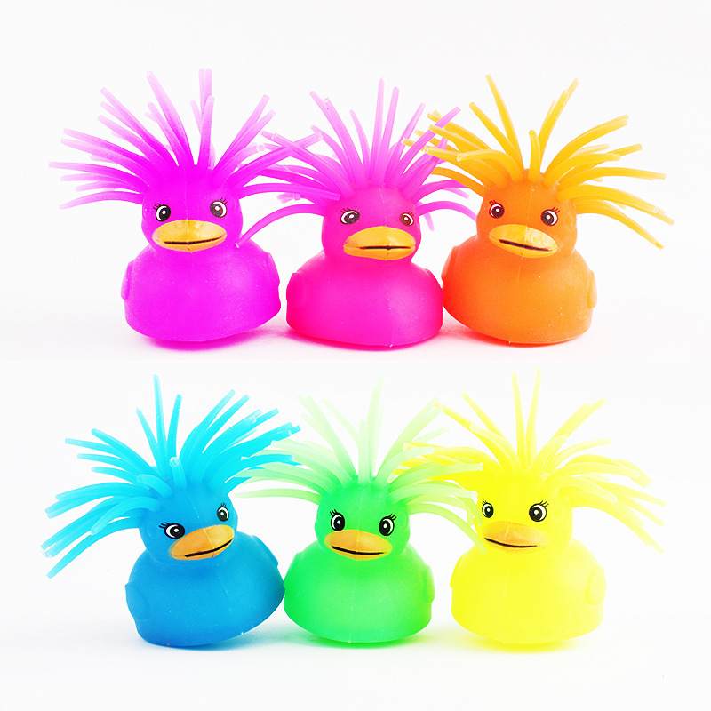 Cross-border bestseller: Squeeze-and-relax glowing plush duck toy with slow rebound, exclusively for export, a popular product from the manufacturer Cross-border bestseller: Squeeze-and-relax glowing plush duck toy with slow rebound, exclusively for export, a popular product from the manufacturer
