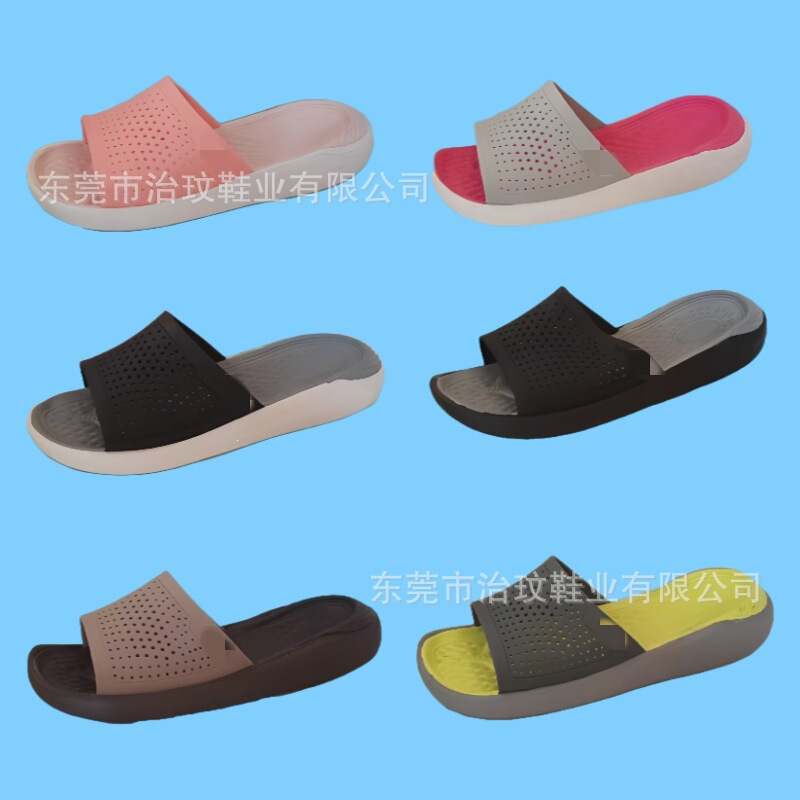 Crocs Hole Shoes for Couples, Beach and Home Use, Men's and Women's Shoes, Literide Klog Flat Slippers, Factory Wholesale