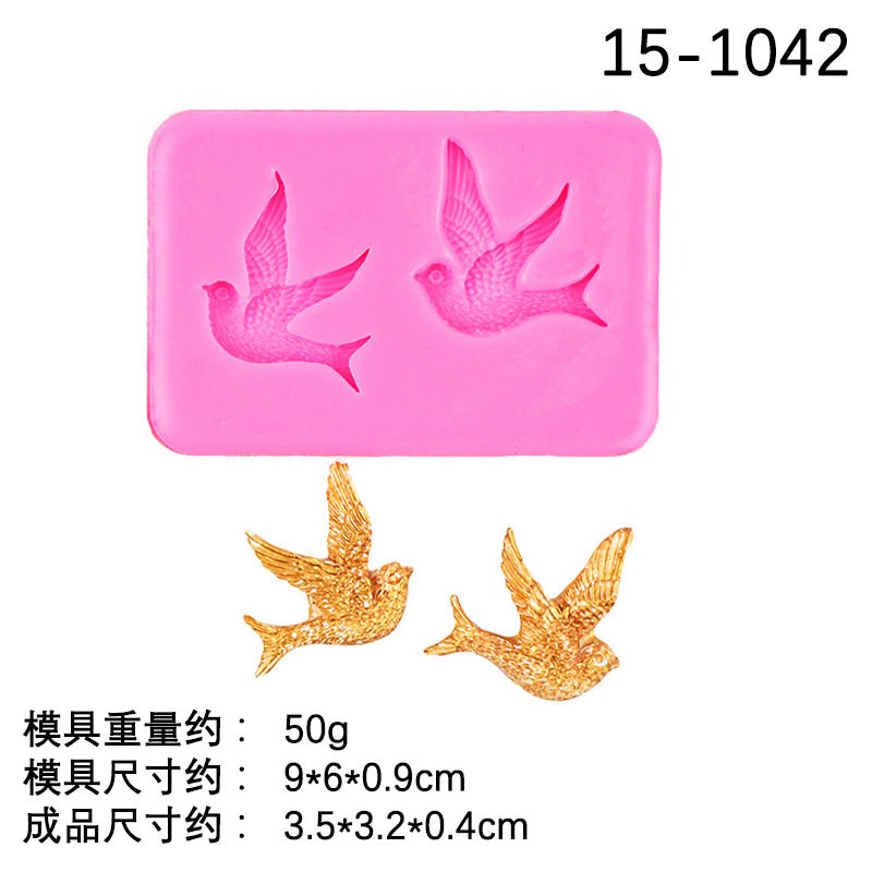 Nueva golondrina pájaro silicona molde Mesa decoración colgante hecho a mano epoxi DIY accesorios de la joyería decoración del molde