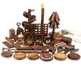 黑胡桃木榉木竹木各类木工艺品配件外形加工 厂家定 做实木工艺品