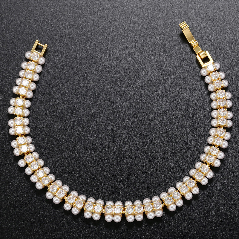 Luxurious Geometric Copper Plating Zircon Bracelets