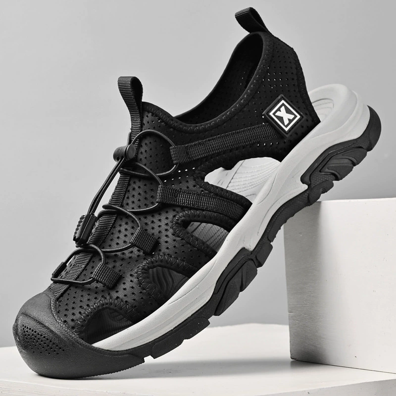 Летняя мода легкие повседневные дышащие сандалии Baotou мужские спортивные сандалии большого размера