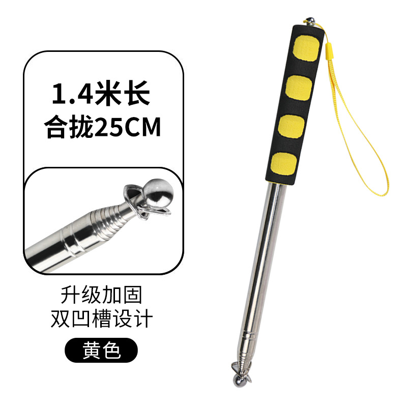 Guía turística retráctil mano fija 2 m bandera 1 m al aire libre engrosse contraído bandera 3 m latigaz 2.5