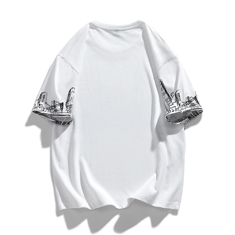 exclusive T-shirt short-sleeved men's trendy brand summer loose thin half-sleeved T-shirt ice silk top clothes ice-sense summer T-shirt_voghion.com