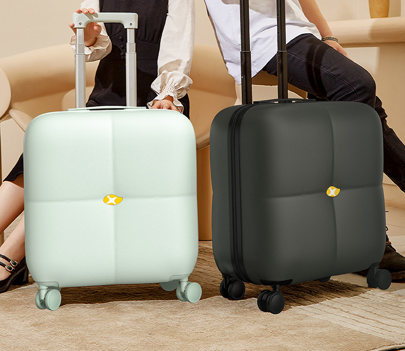 Vali nhựa PC 24 inch họa tiết mây thời trang, bánh xe đa năng, khóa mật khẩu — Hành lý PC cao cấp màu be kem 24 inch chi tiết 33