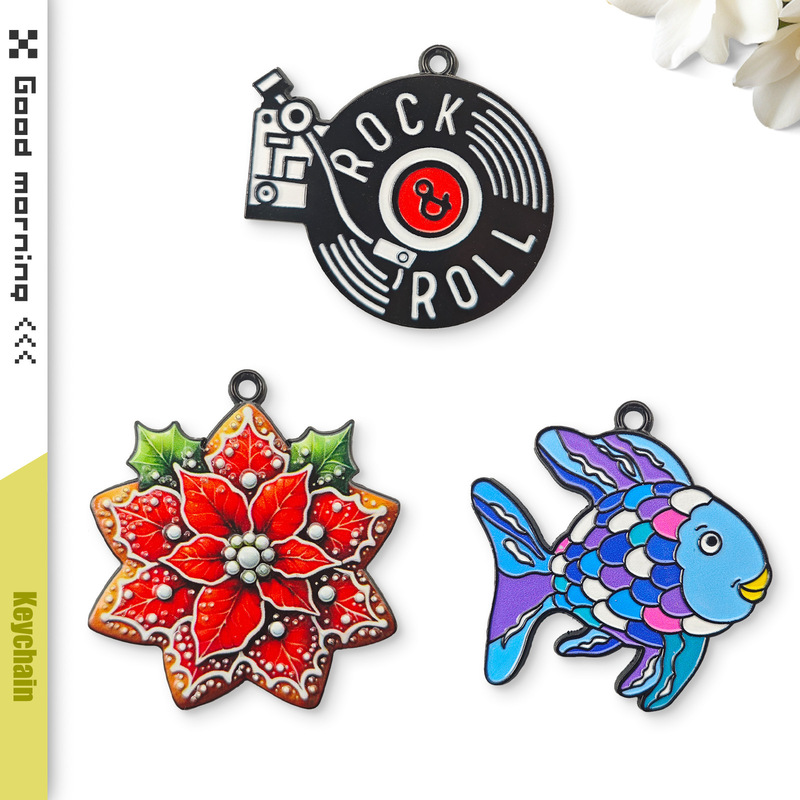 New Creative Pendant Collection 90S Retro Keychain Hardware Gift Decoration Accessories Ready for Cross-Border