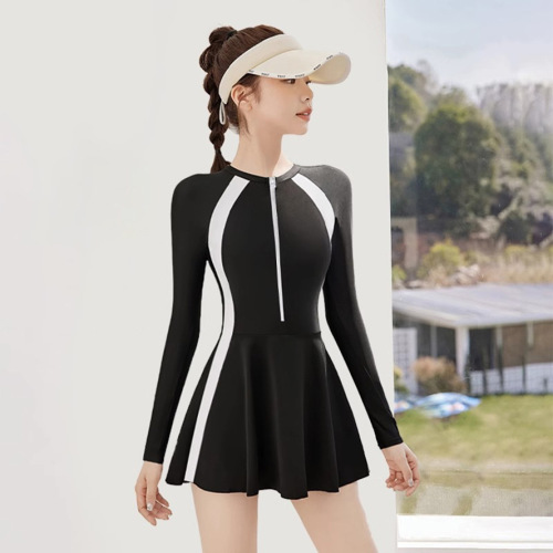 Women's Swimsuit  New Fashion Sports Internet Celebrity Style Student Conservative and Slim Special One-piece Skirt Swimwear