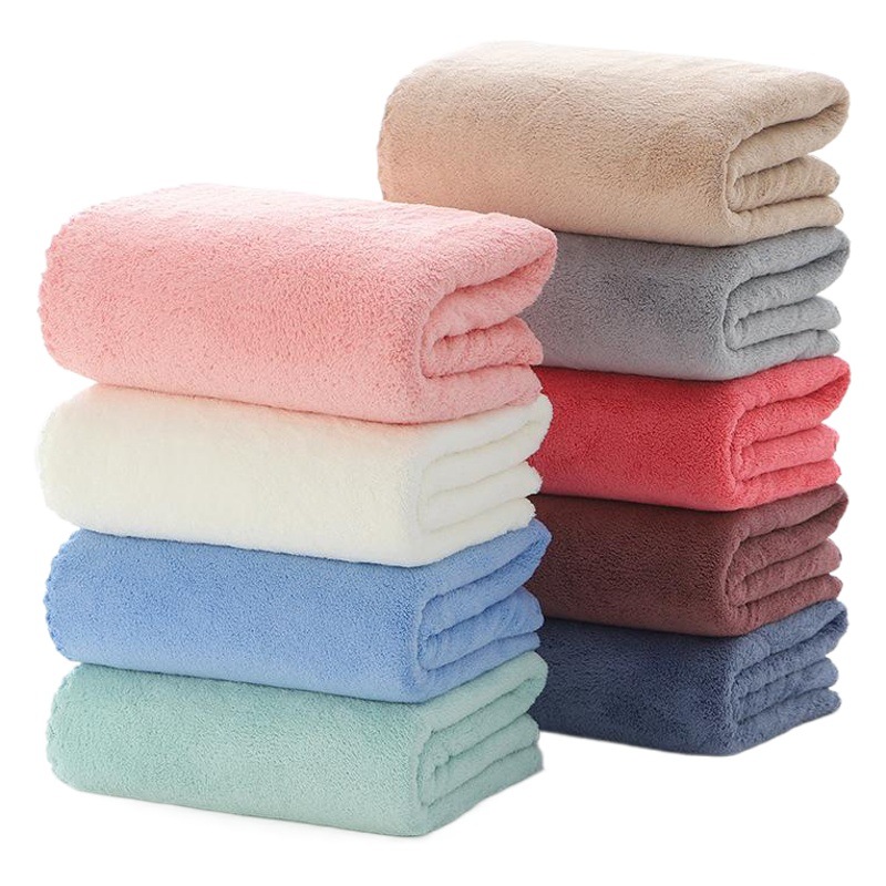Cross-Border Coral Lace Towel Bath Towel, Absorbent, Non-Shedding, Skin-Friendly, Logo Promotional Gift, Absorbent, Quick-Drying Hair Drying Cap