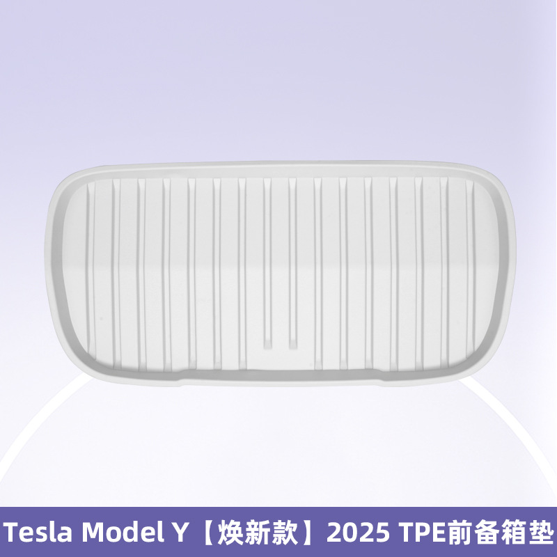Para Tesla Model Y 2025 3D todo el tiempo TPE almohadilla de pie blanca almohadilla de maletero