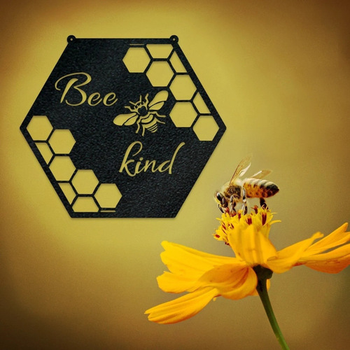 Cross-border Bee Hive Metal Sign Bee Festival metal pendant iron art sign beekeeper holiday gift
