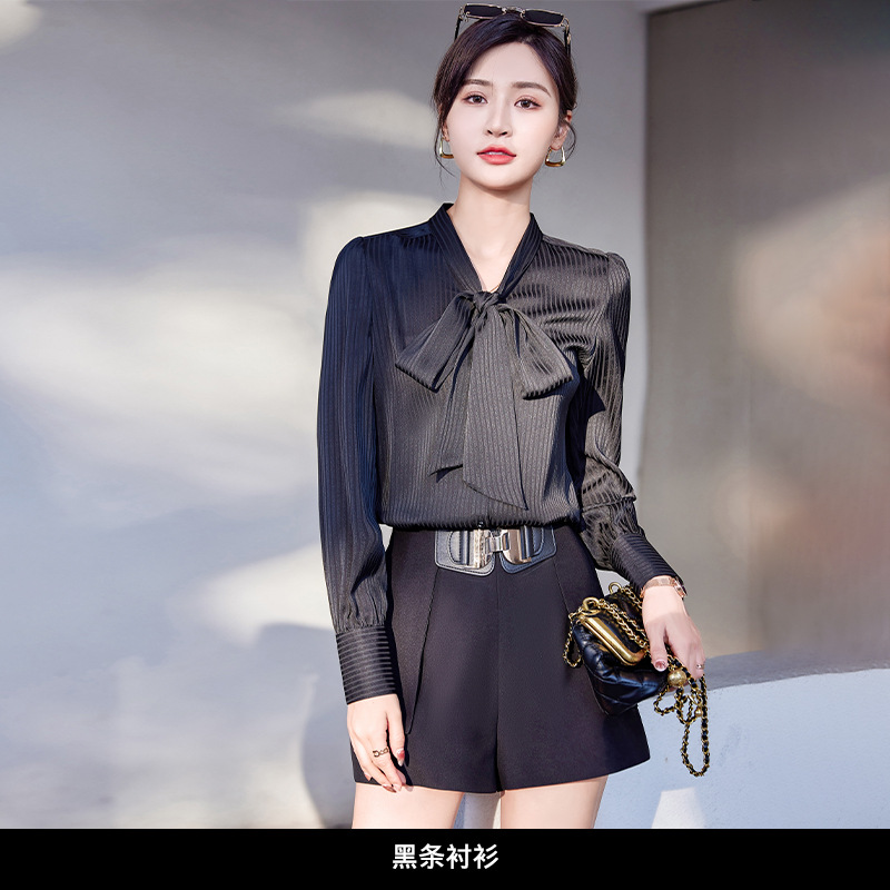 Black striped shirt KY6223