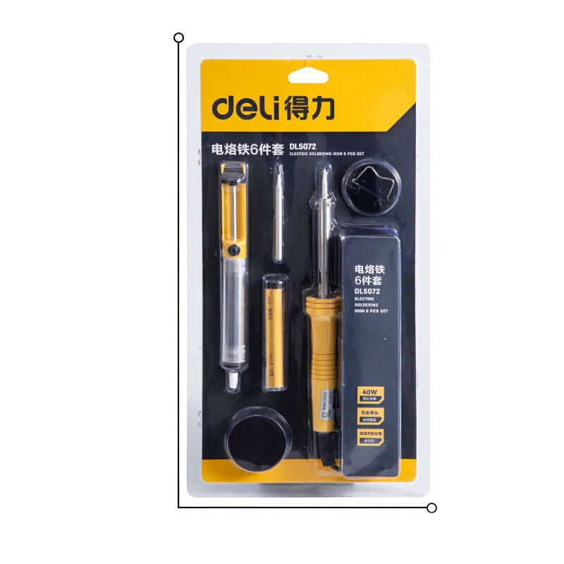 Фирменный комплект паяльника Deli Outer Thermal 40W, инструмент для лужения, электрический паяльник-карандаш для бытового ремонта электроники