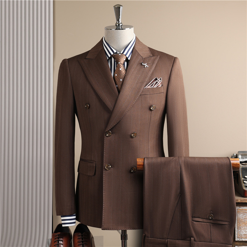 Sophisticated Men's Tailored Suits Comfortable Fit Blazer For Wedding Formal Business Interview Professional Wear_voghion.com