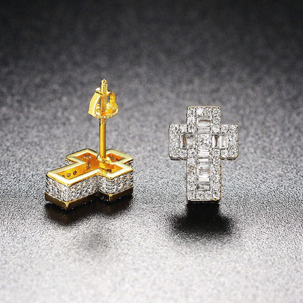 Cool Men’s Stud Earrings, Minimalist Stainless Steel Ear Studs_voghion.com