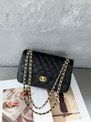 Elegant Quilted Caviar Leather Chain Bag for Women 2024 Fall Winter New Diamond Pattern时尚Shoulder Crossbody Bag