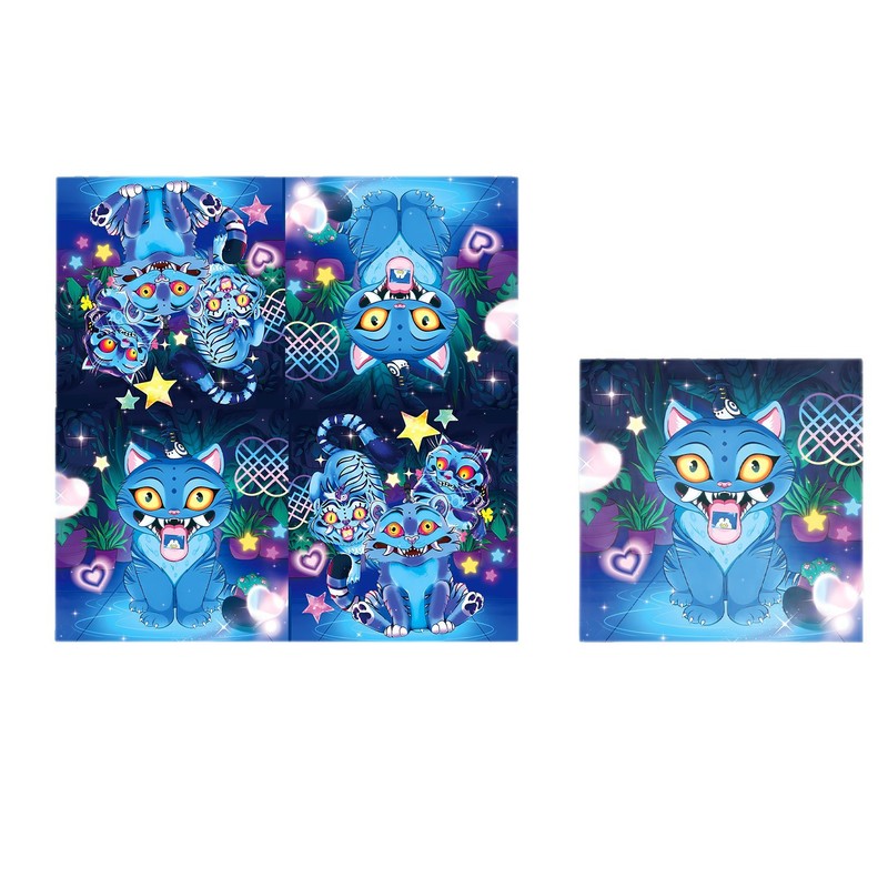新款猎魔女团宠物老虎kpop主题生日派对装饰纸盘纸杯桌布螺旋挂饰|undefined