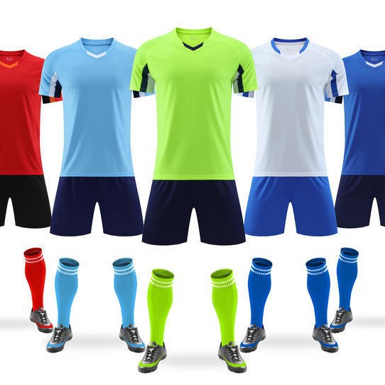 Football suit adult children's short sleeve training match suit wholesale group purchase printable printing number 7102#