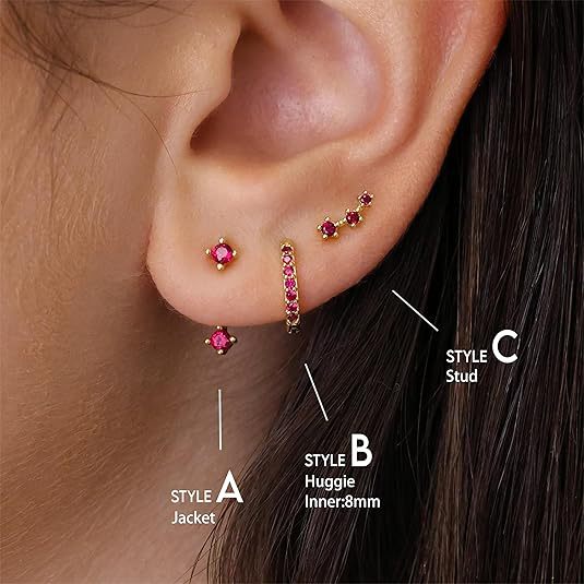 European American Cross-border Fashion Accessories, Versatile Copper Inlaid Colorful Zircon Elegant And Stylish Pierced_voghion.com