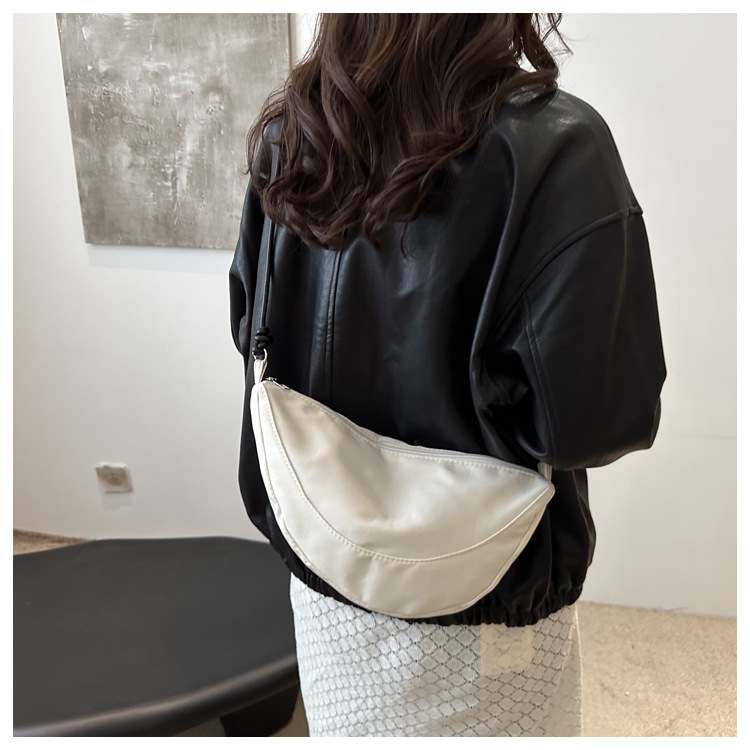 Oxford fabric 2024 casual new style with contrasting colors, light and simple, single-shoulder crossbody, underarm dumpling bag for women undefined