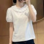圆领蕾丝夏季大码上衣