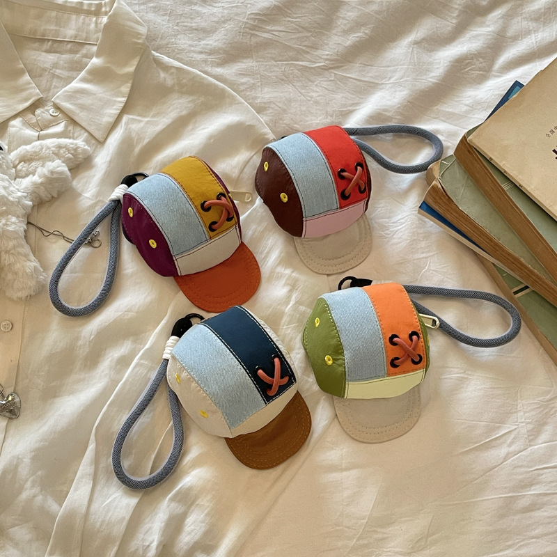 Korean-style new dopamine key bag, fashionable, lightweight, compact, versatile, portable coin purse for women, cute hat bag