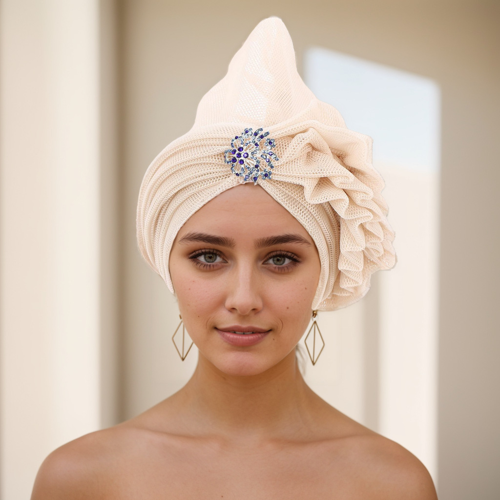 Muslim hat Layered fashion accessory African hat multicolor_voghion.com