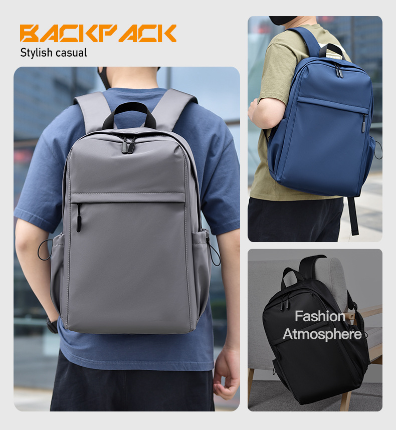 New cross-border large-capacity business and leisure travel backpack, high school computer bag, school bag, men's commuting backpack undefined