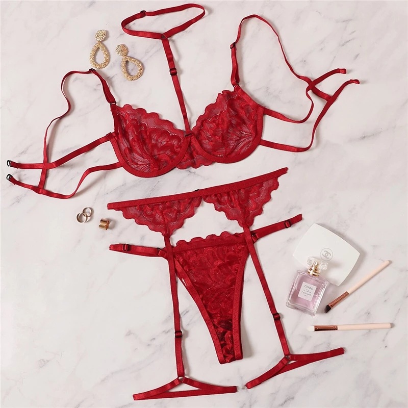 Carmen Lingerie Set Red