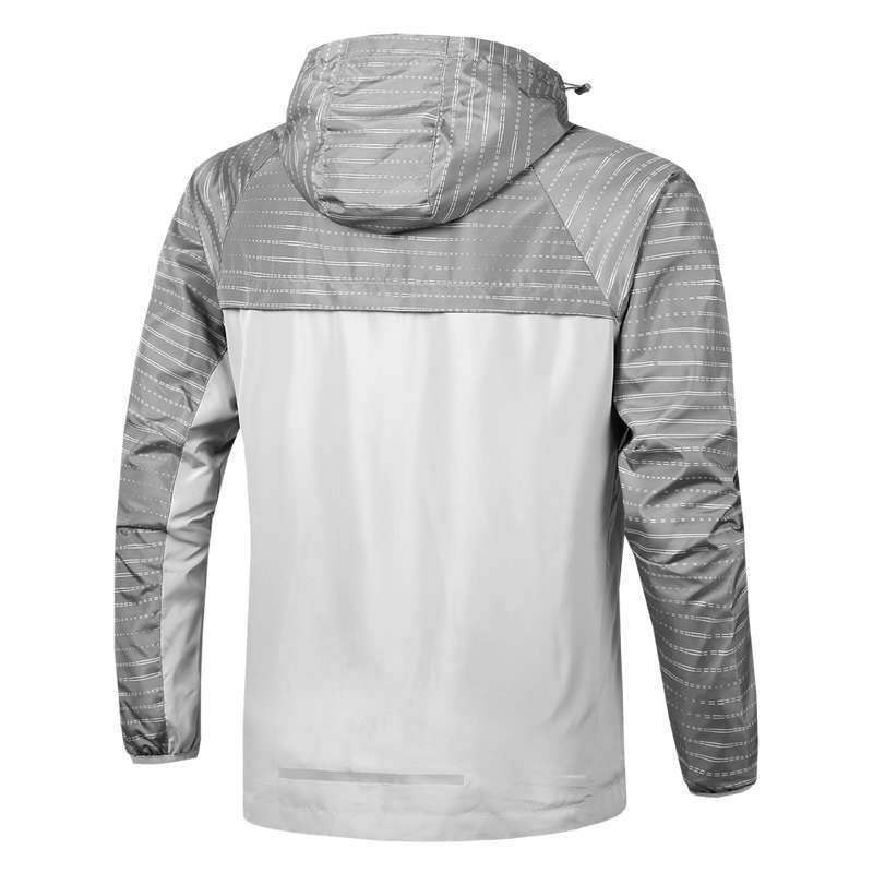 Logotipo impreso de los hombres primavera y otoño con capucha windbreaker ropa casual chaqueta los hombres deportes al aire libre chaqueta los hombres