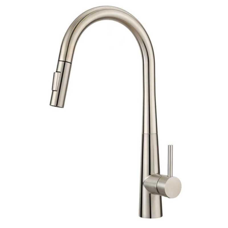 Kitchen Faucet for Hot and Cold Water, Household Pull-Out 304 Stainless Steel Sink Faucet with a High-End Feel and Swivel Spout Kitchen Faucet for Hot and Cold Water, Household Pull-Out 304 Stainless Steel Sink Faucet with a High-End Feel and Swivel Spout