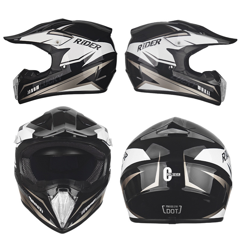 Casco de motocross, bicicleta de montaña de playa, casco completo, kart, adulto, coche de carreras para niños, casco de rally, comercio exterior, DOT image 23
