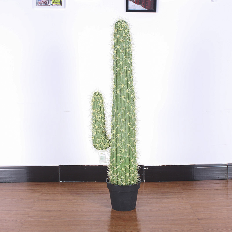 Planta tropical para paisajismo, columna de cactus de poliuretano, planta artificial grande en maceta, cactus de desierto, vara de medición decorativa. image 12
